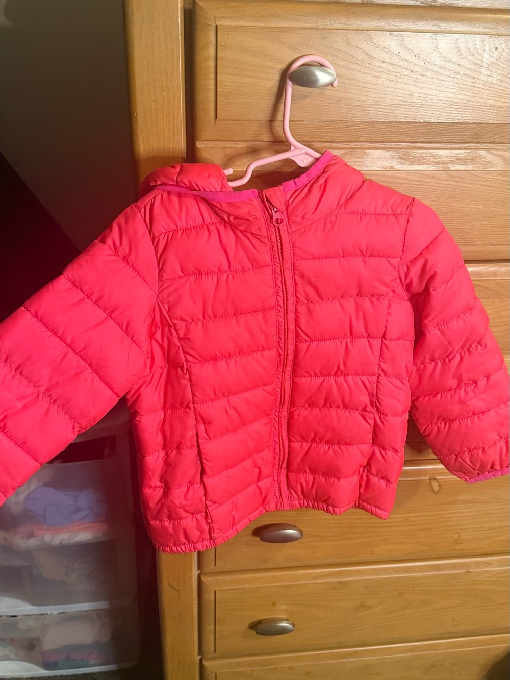 GAP Kids Hooded Puffer Jacket - Hot Pink